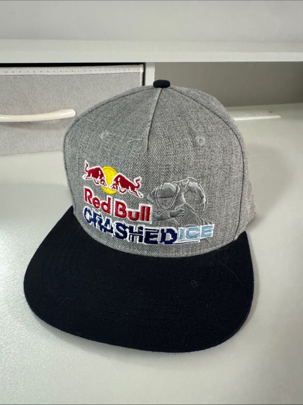 Red Crashed Ice Snapback Hat